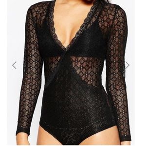 NWT - NaaNaa Longsleeve Lace Bodysuit